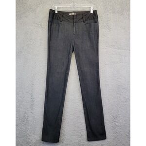 Nanette Lepore Jeans Womens 6 Black Dark Wash Skinny Mid Rise Stretch‎ Denim